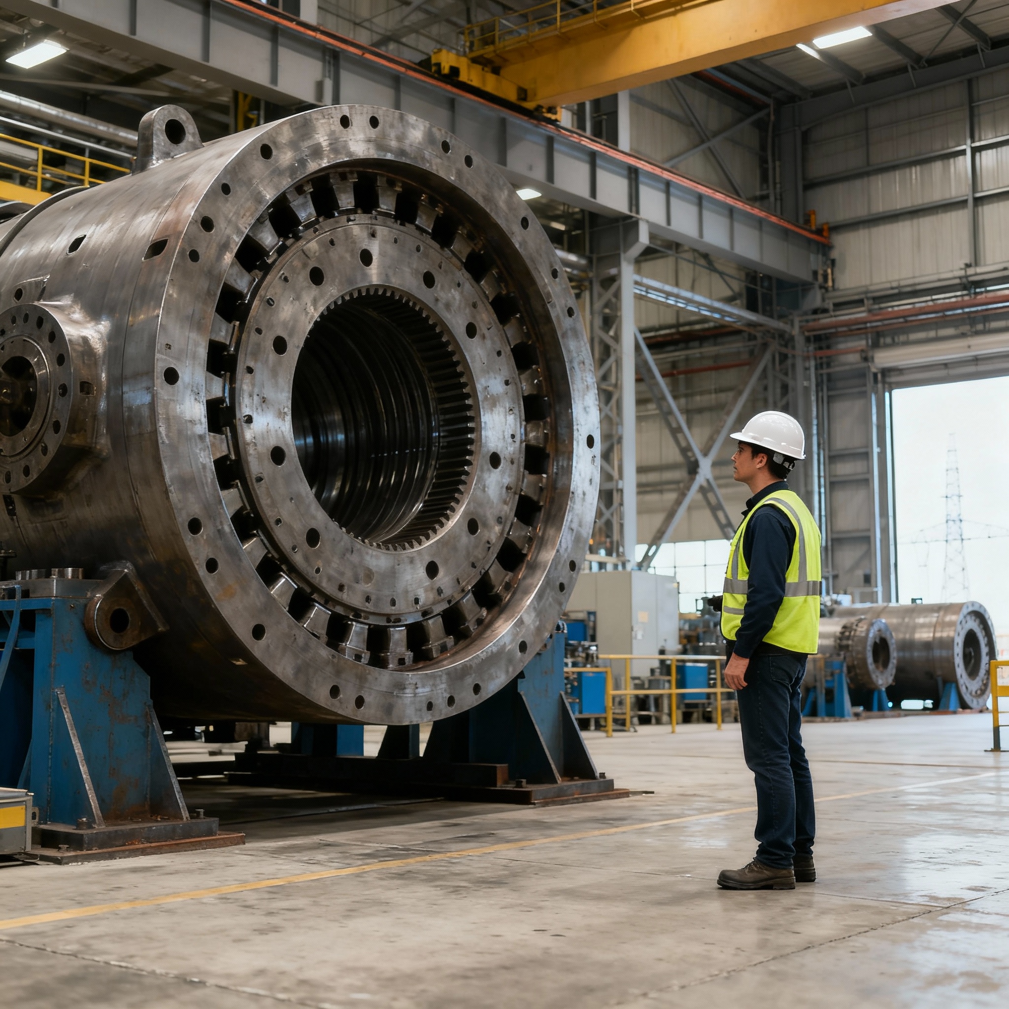 Engineer performing industrial inspection